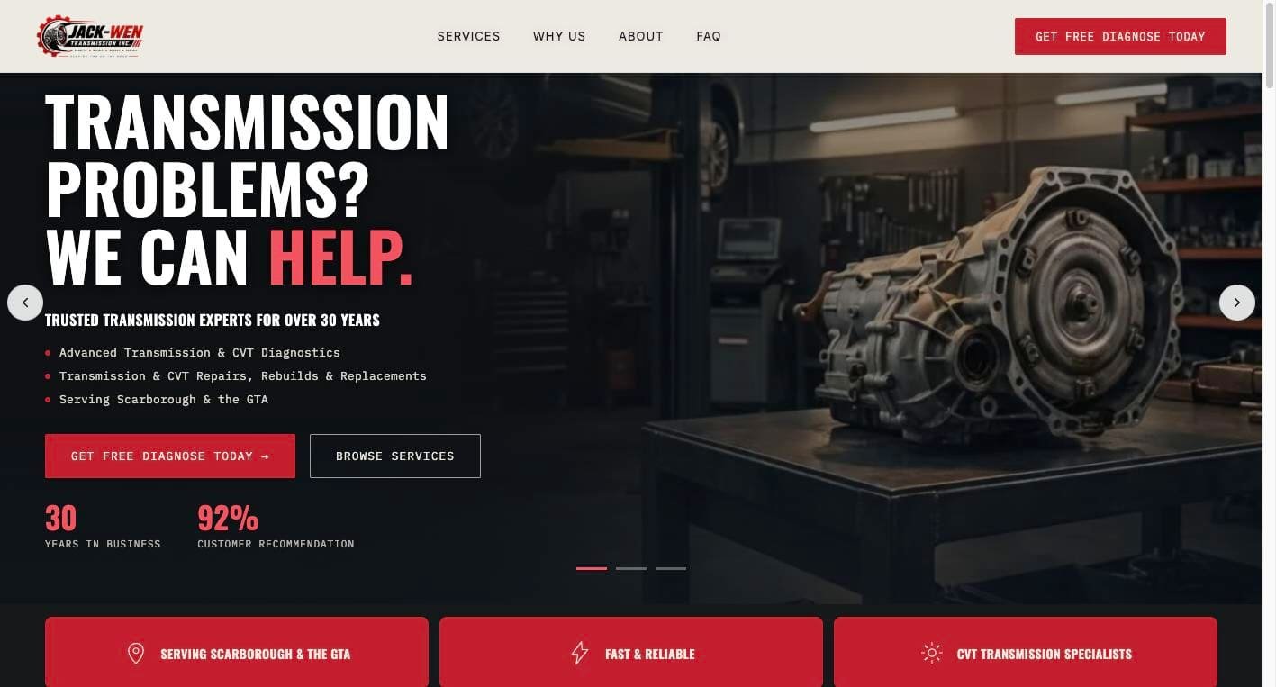 The Jack-Wen Transmission website.