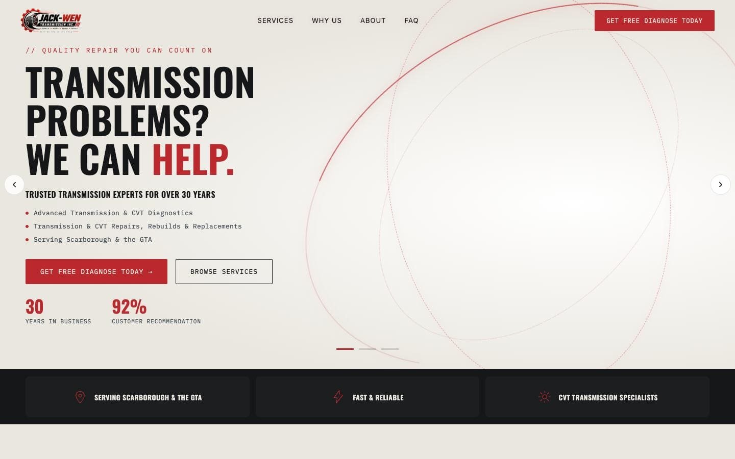 The Jack-Wen Transmission homepage.